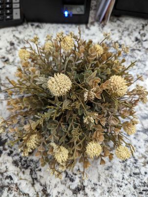 10" Fall Garden Half Sphere (Cream) FG6425