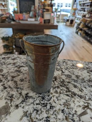 4" Galvanized Flower Vase