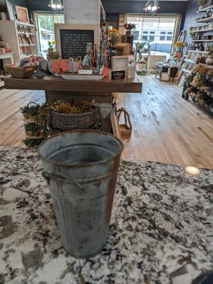 4" Galvanized Flower Vase