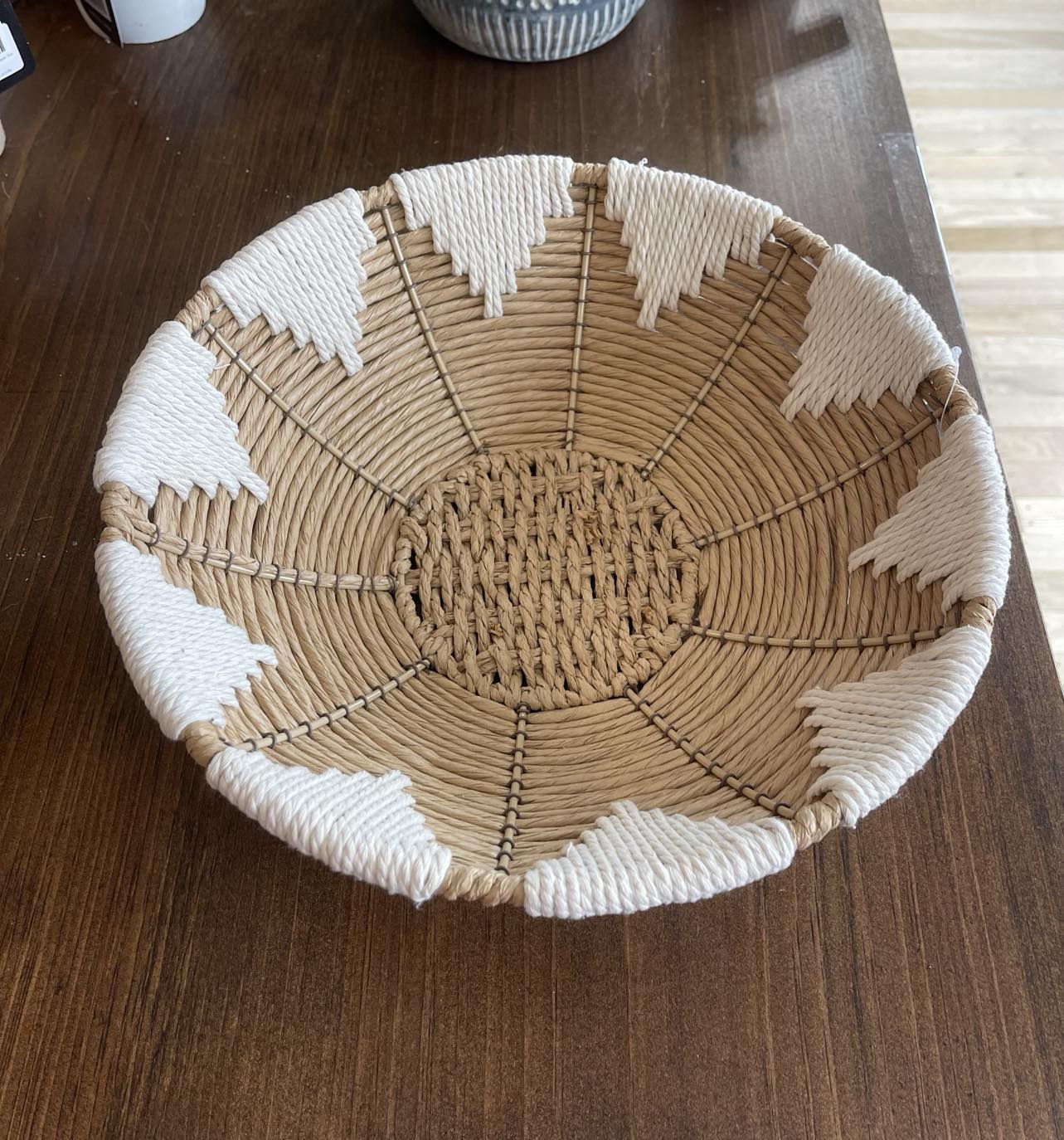 CG&K Inc 12.5" Wood Weaved Bowl