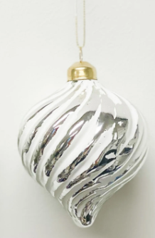 PDSC2302 SILVER SWIRL ORNAMENTS