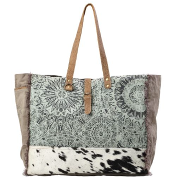 Myra S1192 GREEN FLORAL PRINT WEEKENDER BAG