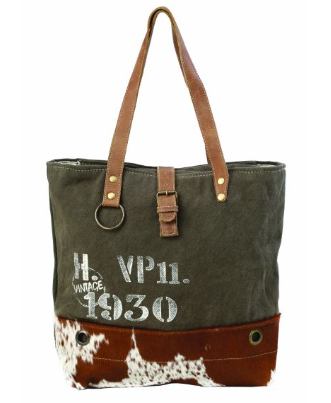 Myra S1193 VINTAGE 1930 CANVAS TOTE BAG