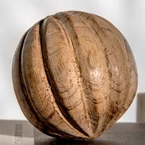 PD PDNC-136 4" Carved Wood Ball