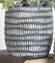 PD PDX2025 Large Black Wavy Stripe Planter