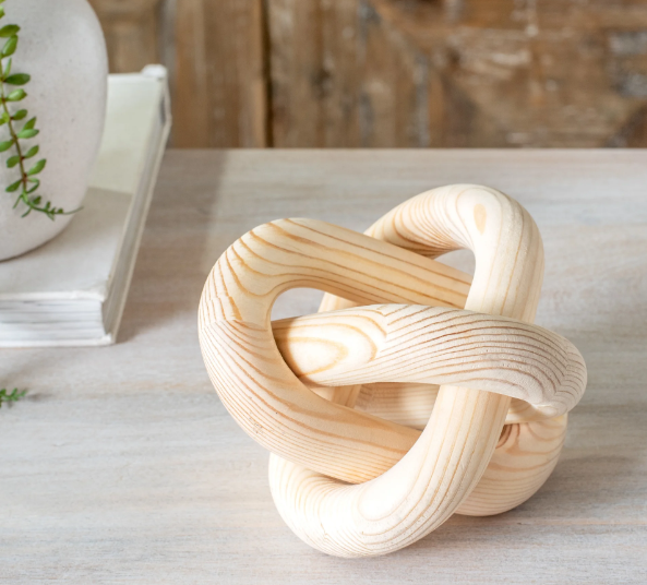PD PDAB11 6" Linked Wood Knot Decor