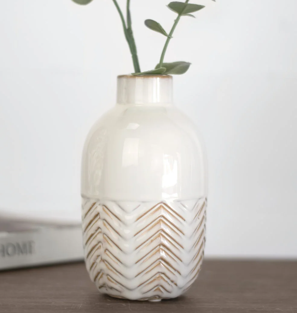 PD PDHP041 6.3" Chevron Print Vase