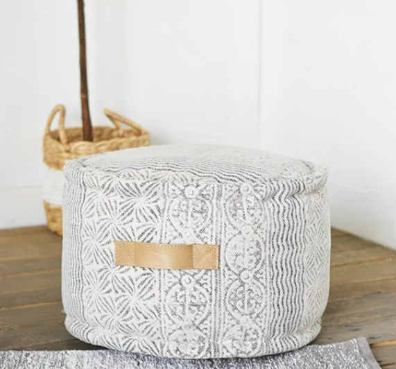 PD PDINAB03 19" Round Boho Pouf