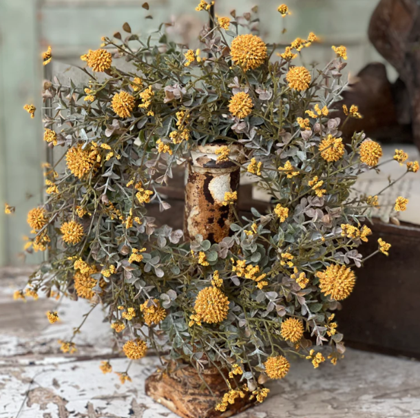 L&V FG6416 12" Fall Garden Candle Ring Mustard 6" inner