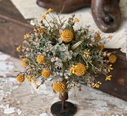 L&V FG6419 10" Fall Garden Half Sphere Mustard
