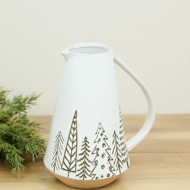 PD PDJW23001 9.65" Holiday Ceramic Pitcher