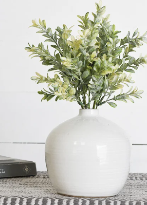 PD 6.1" WHITE CERAMIC VASE HXDC-019