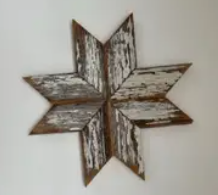 HD Barnwood Snowflake - Star - Christmas 9"