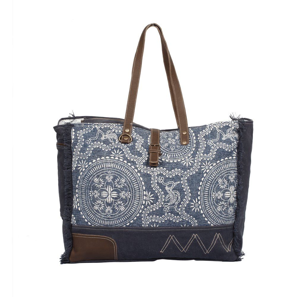 S1342 Myra Sylvan Blue Weekender bag