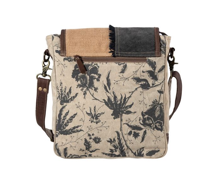 S8448 Myra Burlander Floral Patch Shoulder Bag