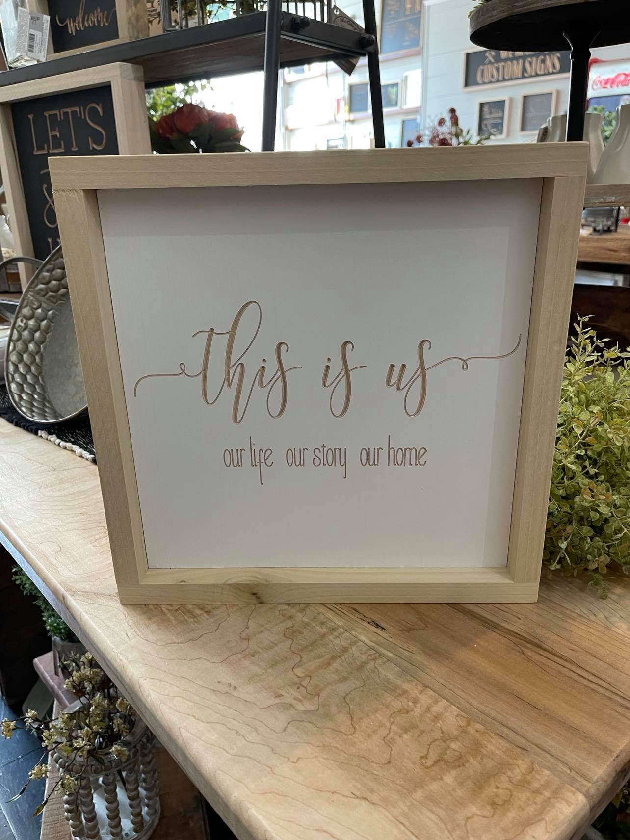 This Is Us 11X11 Wood Sign