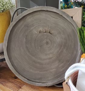 SB G2741 Paulownia Handle Tray Grey