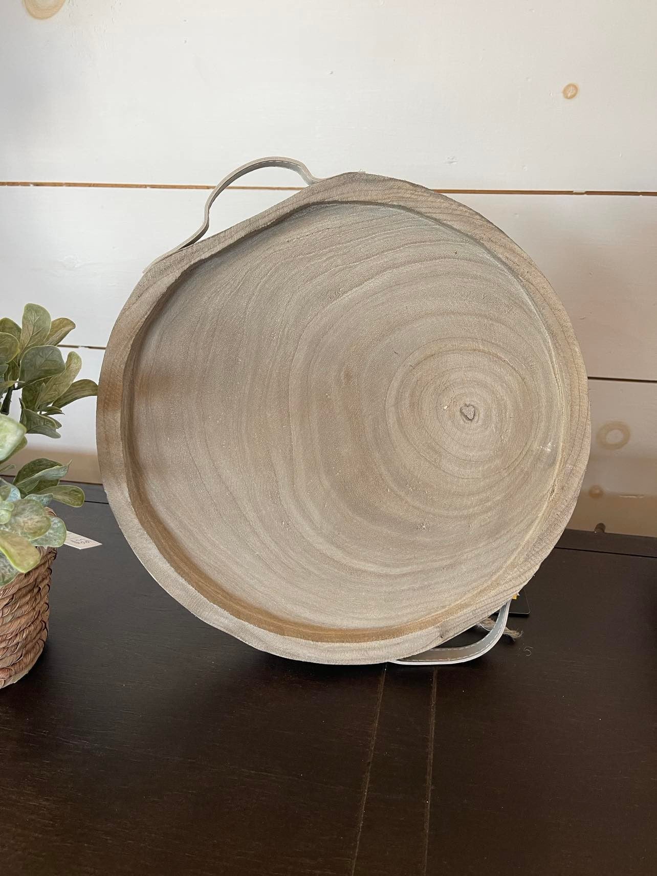 SB G2741 Paulownia Handle Tray Gray