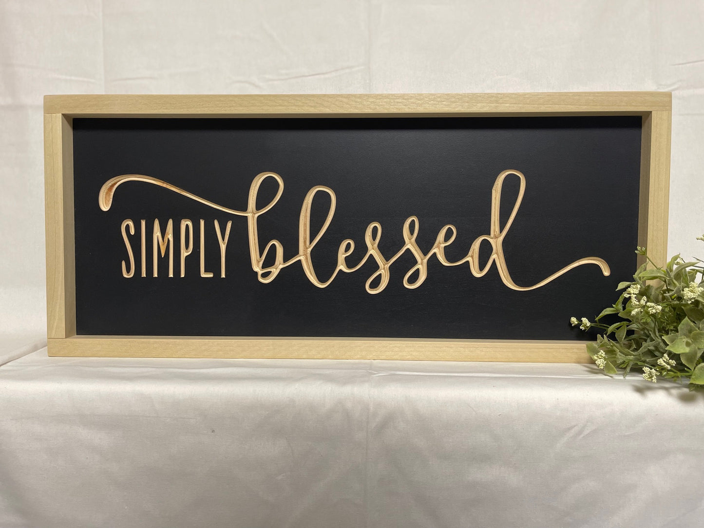 Simply Blessed 9X23 Wood Sign