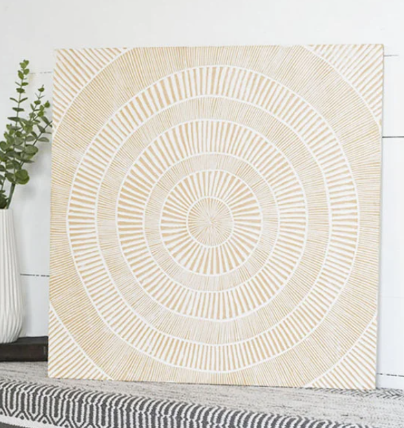 PD PDNE754 24" Carved Wall Art Circle Pattern