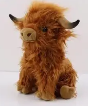 WF Fuzzy Plush Highland Cow 11"