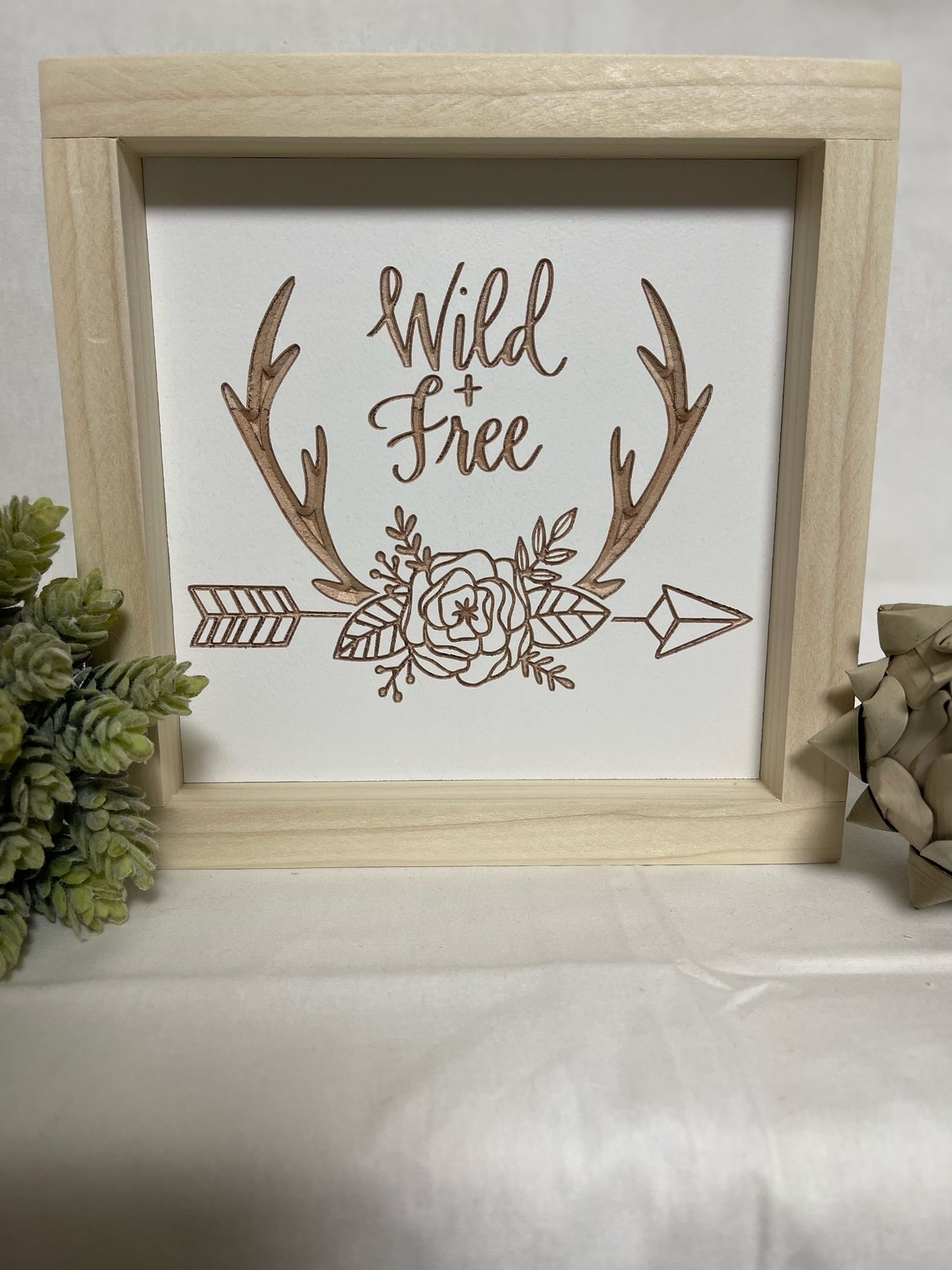 Wild & Free 7X7 Wood Sign