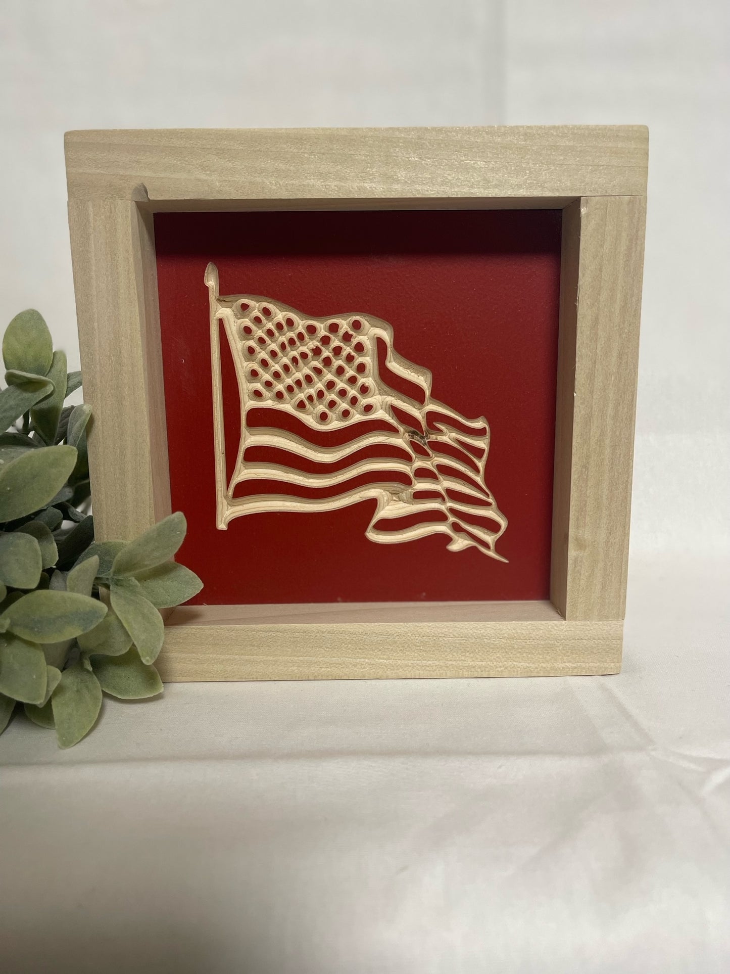 Flag 5X5 Wood Signs