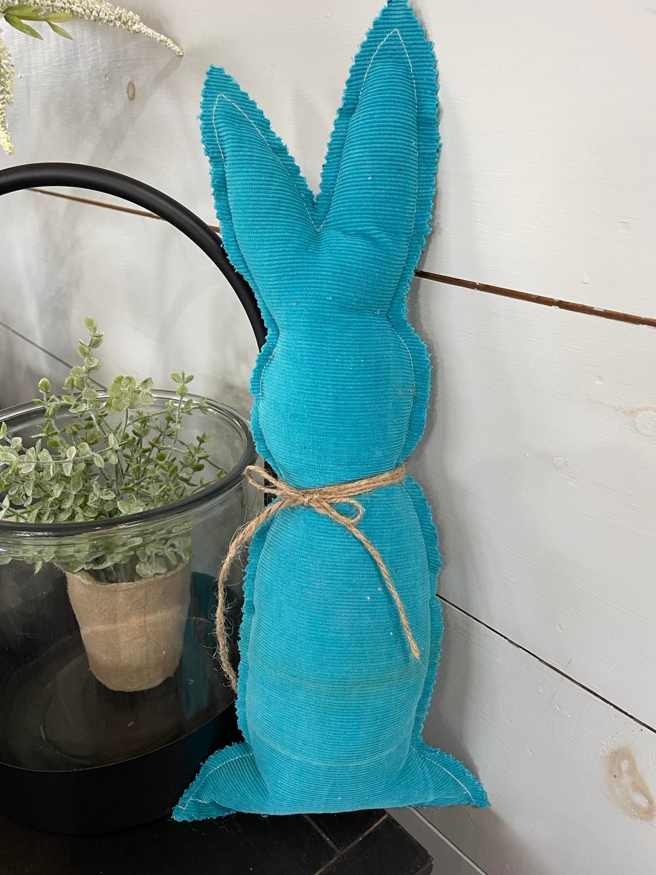 Hand Sewn Bunny Teal