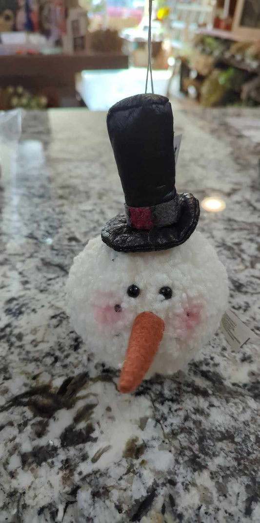 Snowman Plush Ornament Lg ADC4305