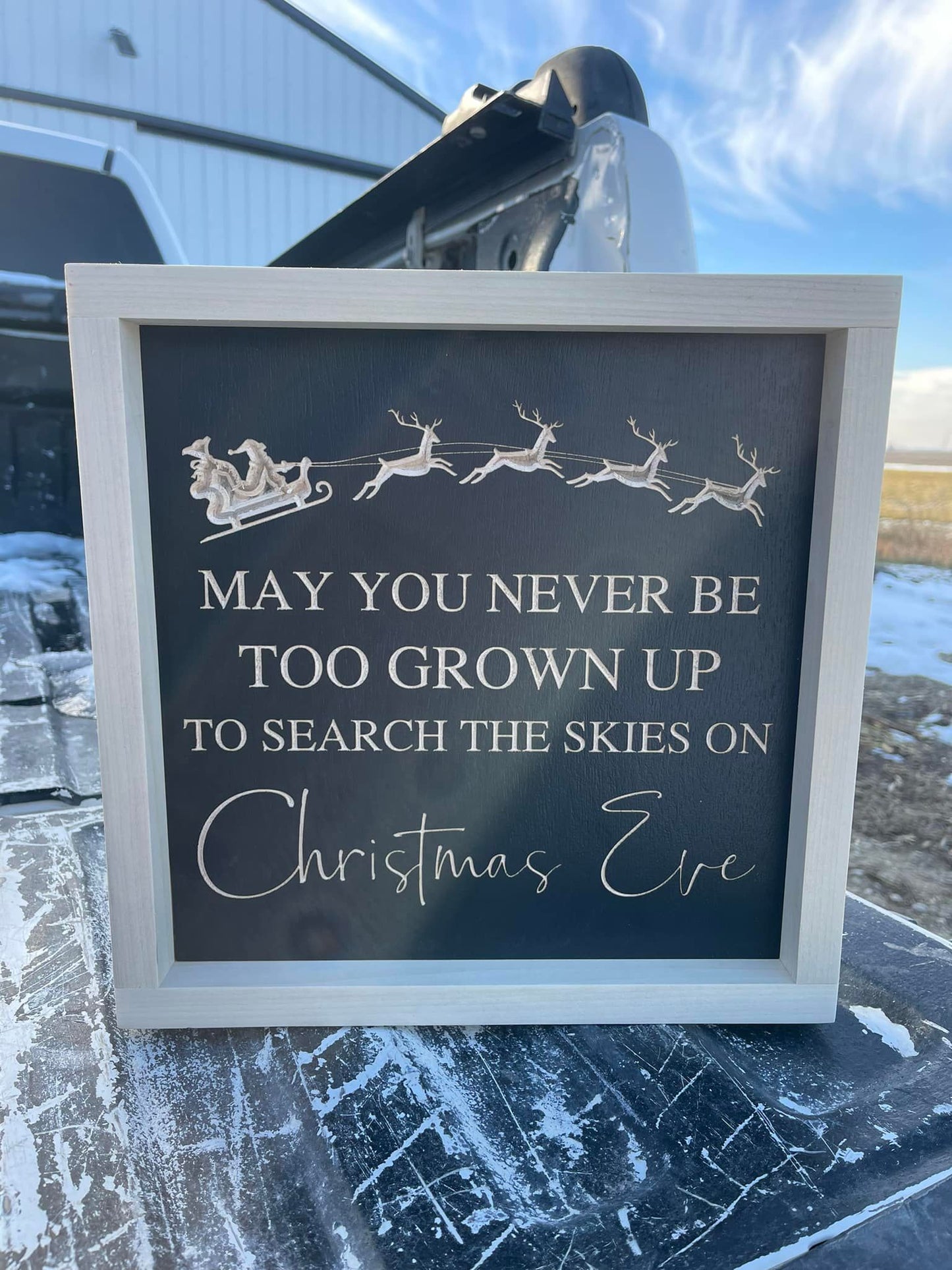 May You Never Be Too Old 11X11 Wood Sign