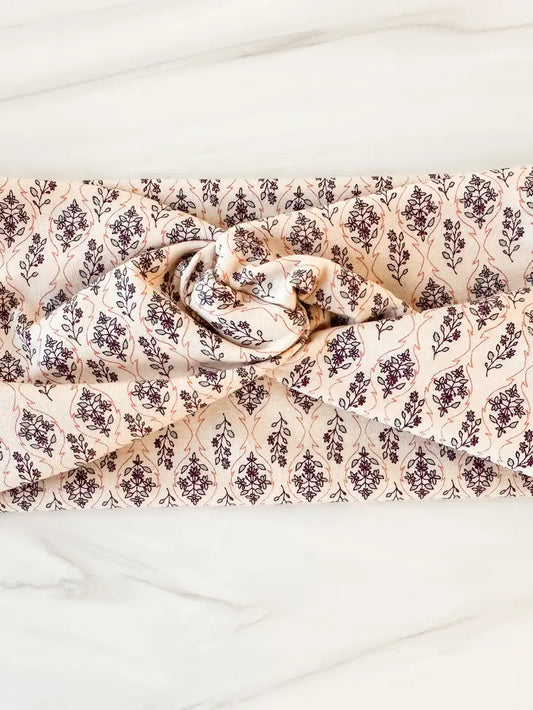 Headband Adult/Teen Plum Vintage Floral