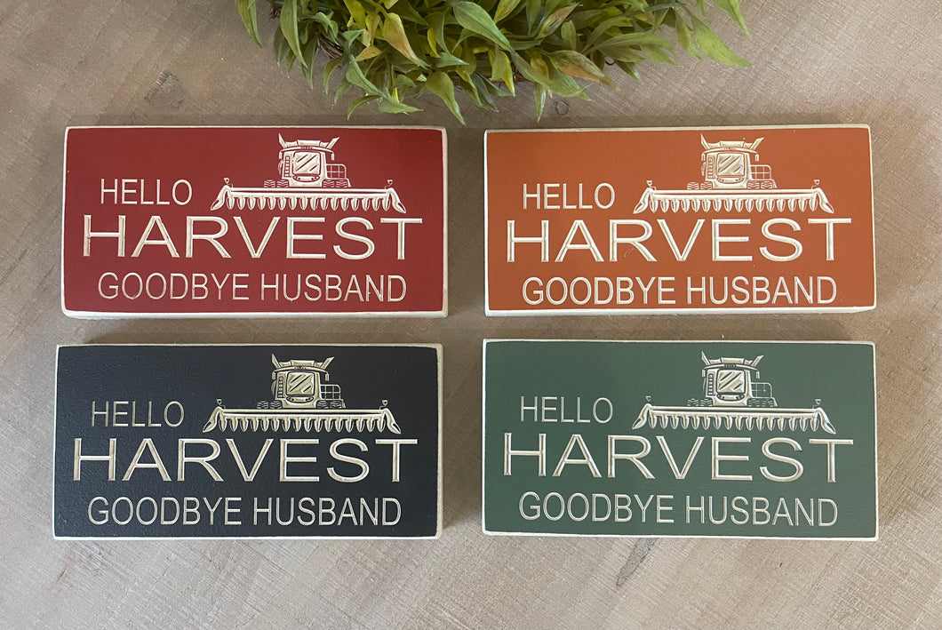 Hello Harvest 3.5X7 Unframed Wood Sign