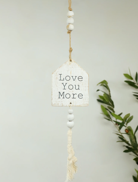 PD HX03080 Love You More Sign W/ Beads