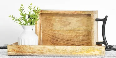 PD PDNC-070 Large Mango Wood Tray