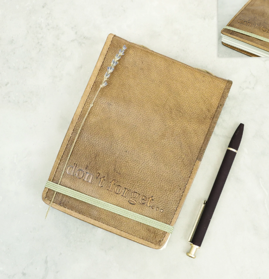 PD PDAS008 7"X5" Leather Don't Forget Journal