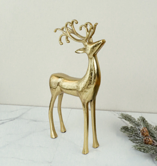 PD PDDIV23007 14" Gold Standing Deer