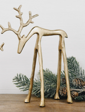 PD PDDIV23008 Gold Look Down Reindeer Large
