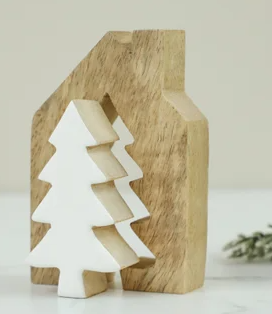 PD WOOD HOUSE WITH INNER CUT TREE PDIW23000