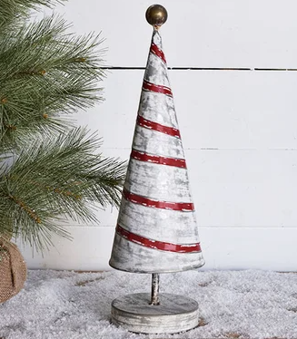 PD HX20H001 17" TIN HOLIDAY TREE