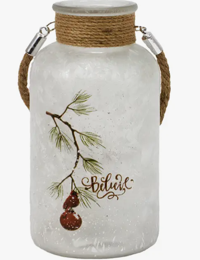 Believe Glass Jar