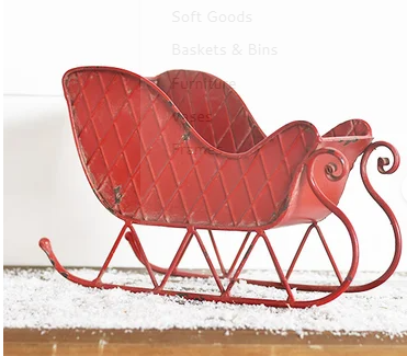 PD Red Tin Sleigh HX1935008