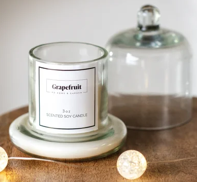 PD PDMF-06GR 3oz GRAPEFRUIT CLOCHE CANDLE