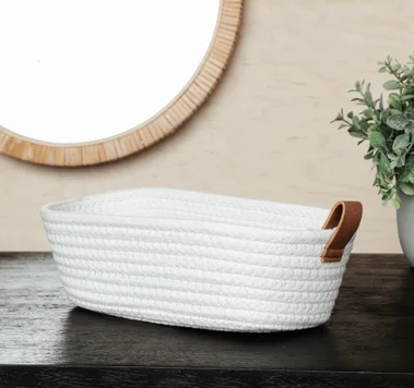 PD PDQP004-W 10" X 5" SMALL IVORY BASKET