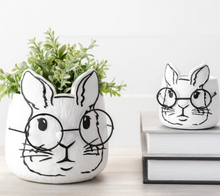 Load image into Gallery viewer, PD PDCP42 EYEGLASS BUNNY PLANTER SMALL
