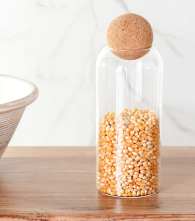 PD PDZF06 9.45" GLASS JAR CORK BALL TOP