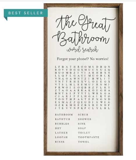 Kendrick The Great Bathroom Word Search
