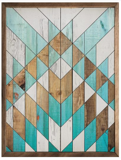 KH Pattern Vertical Blue Natural Whitewash
