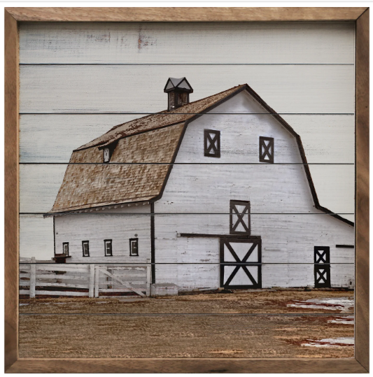 KH White Barn And Fence