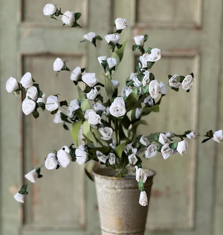 L&V YL1825 Crinoline Blooms Bush | 22" | White