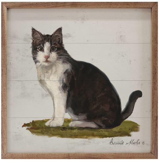 KH Cat On Grass By Bonnie Mohr